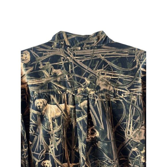 Rugged Earth Outfitters Hunting Dogs Camo Button Down Collared Shirt Large - Picture 4 of 10